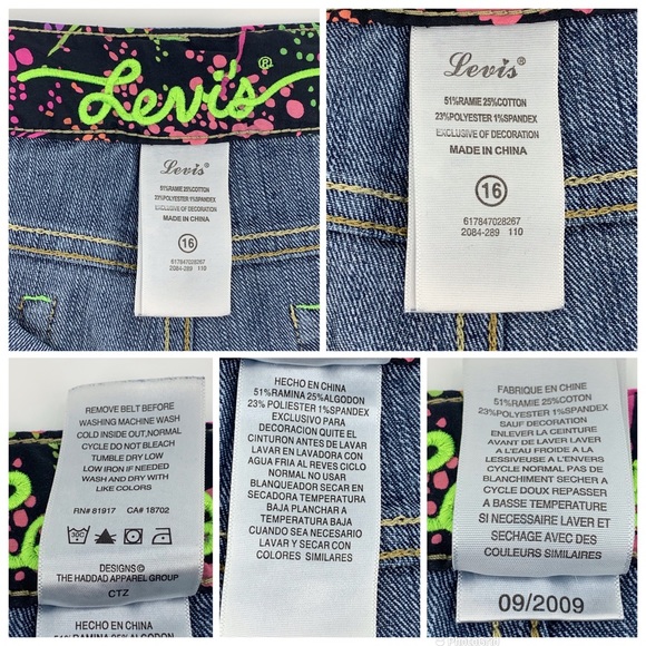 Levi's Girl's Faded Blue Denim Shorts with Embroidered Rainbow Back Pockets, 16 - Picture 16 of 16